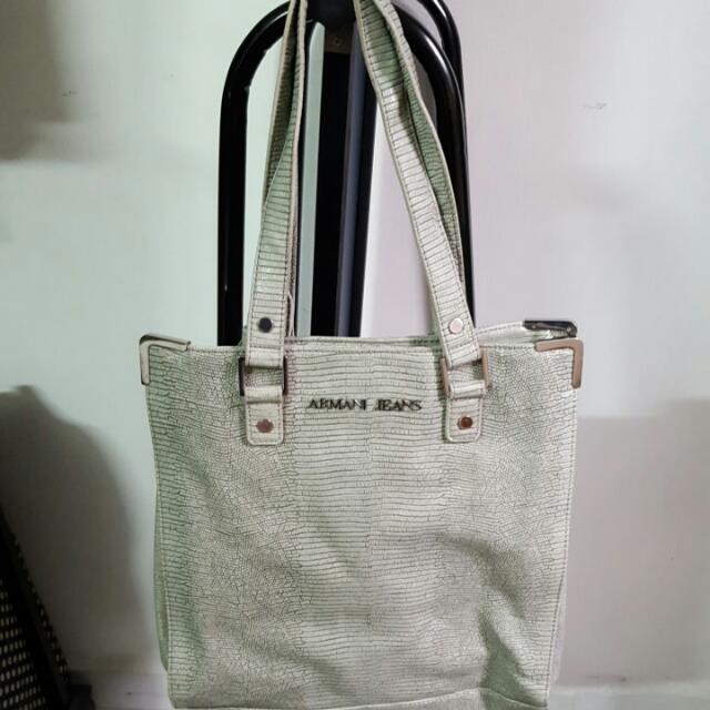 armani jeans grey bag