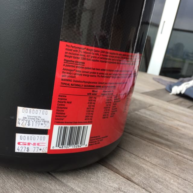 GNC WEIGHT GAINER 2200 GOLD, Health & Nutrition, Health Supplements