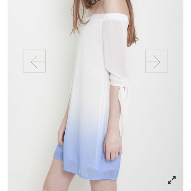 Purpur Clarabelle Ombre Light Blue Off Shoulder Price Neg
