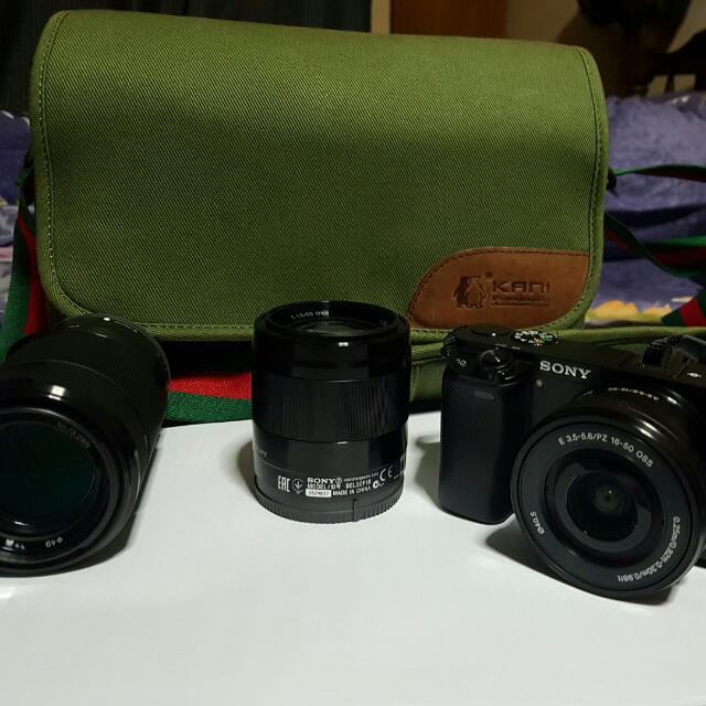 Sony A6000 Mirrorless Camera With Lenses, Photography, Cameras on Carousell