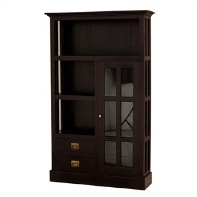 Teak Glass Display Cabinet Glass Cupboard Glass Hutch Buffet