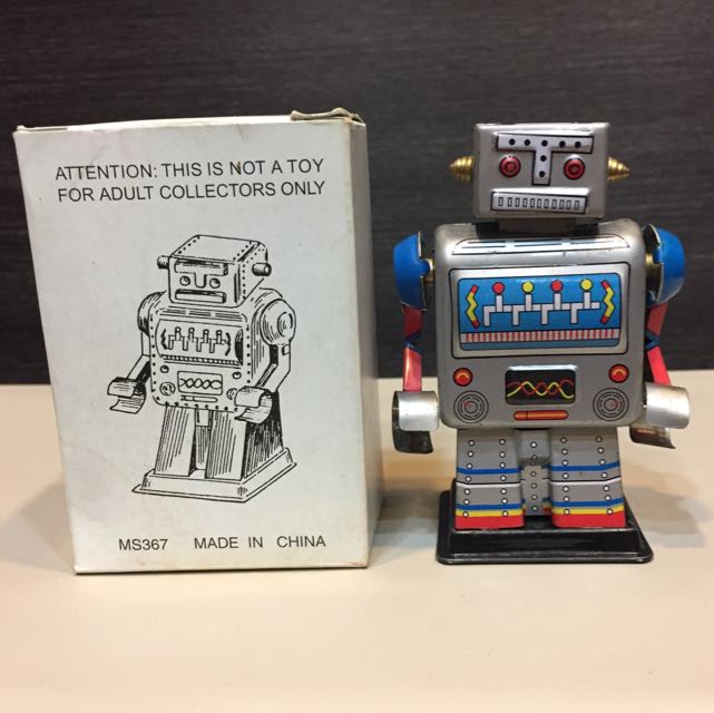 vintage wind up robot