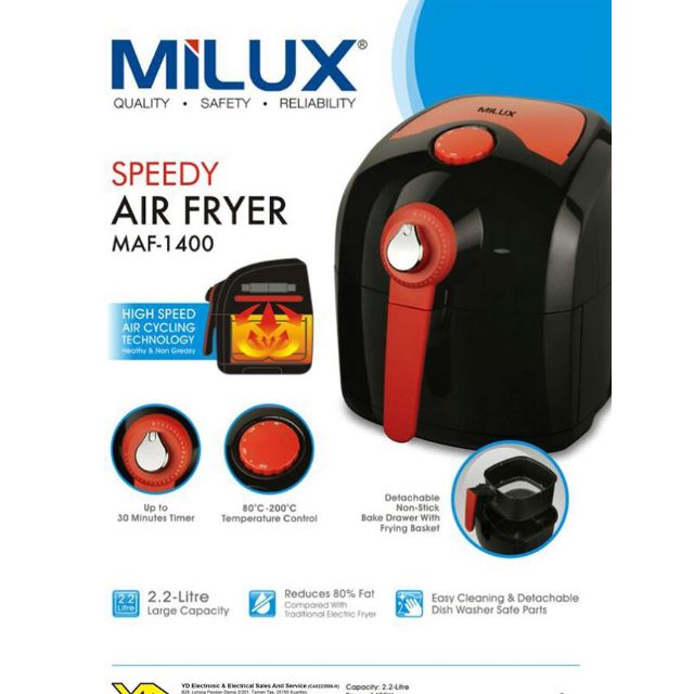 Air Fryer Milux Kitchen Appliances On Carousell