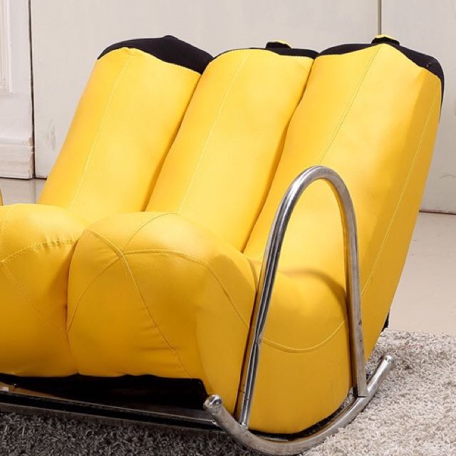 Banana Rocking Couch Chair Cushion Pu Leather Furniture Sofas On