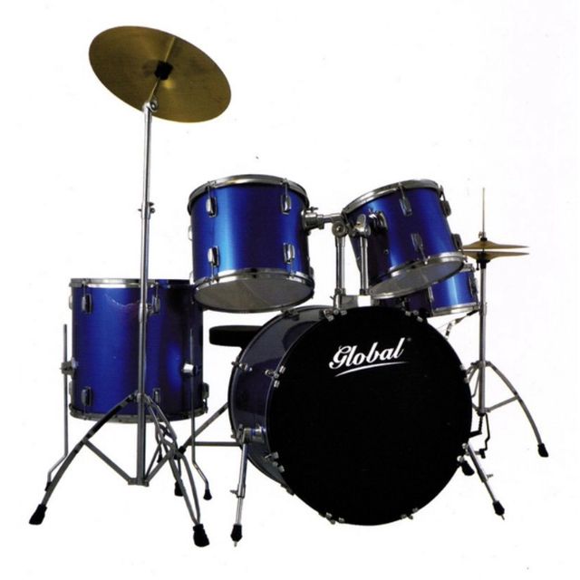 Global Drum Set (Blue), Hobbies & Toys, Music & Media, Musical