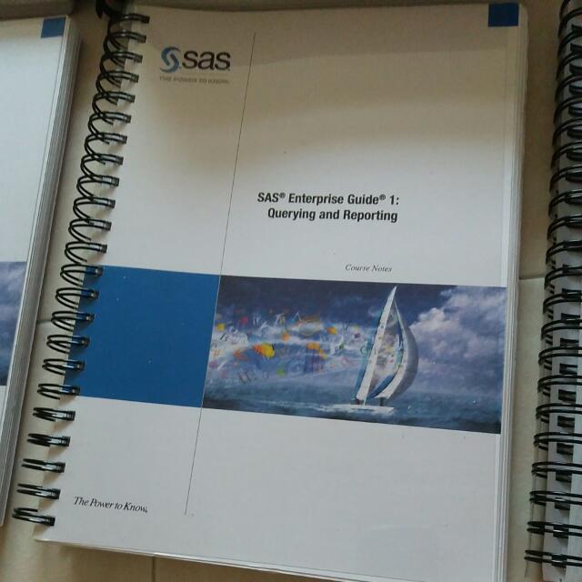 SAS Course Notes (Category: Textbooks) located in Singapore. Submitted by timothy.soh.75 (Listing ID 73346515, Image 2). Description: Various course notes for SAS Price is for each item -SAS Data Integration Studio : Fast Track -Creating Business Intelligence for your Organization: Fast Track.