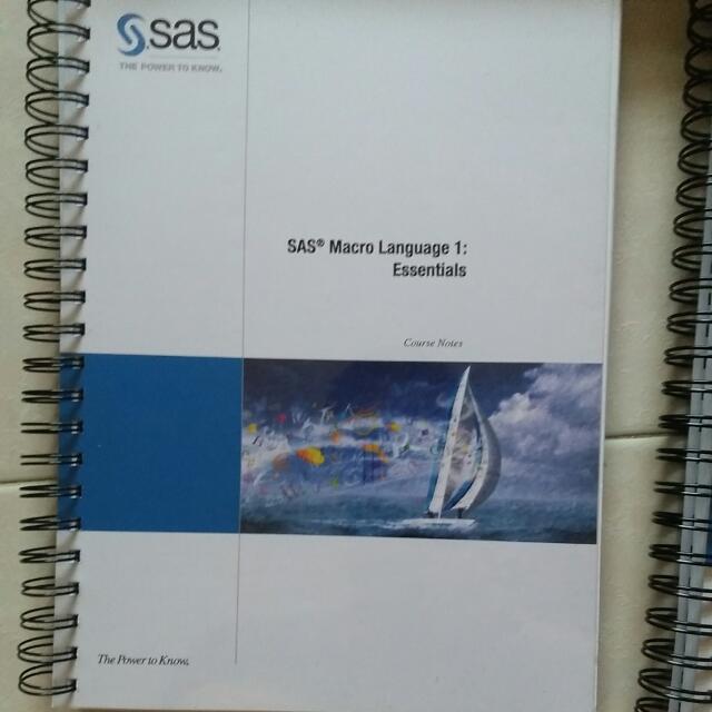 SAS Course Notes (Category: Textbooks) located in Singapore. Submitted by timothy.soh.75 (Listing ID 73346515, Image 3). Description: Various course notes for SAS Price is for each item -SAS Data Integration Studio : Fast Track -Creating Business Intelligence for your Organization: Fast Track.