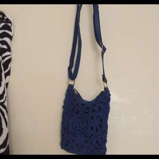 Crochet Leather Bag