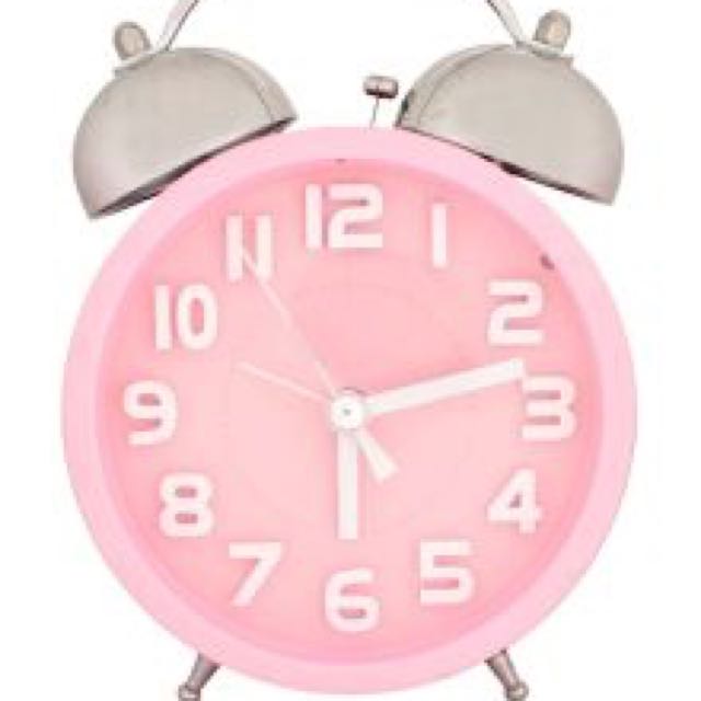 5 Sweet Pink Desk Clock W Alarm Furniture On Carousell