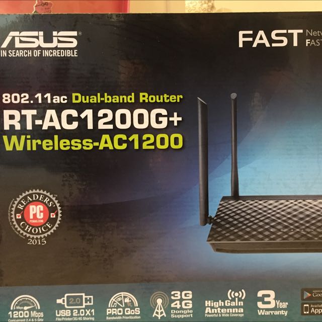 ASUS RT-AC1200G+ Dual-band Router Wireless-AC1200, Computers & Tech ...