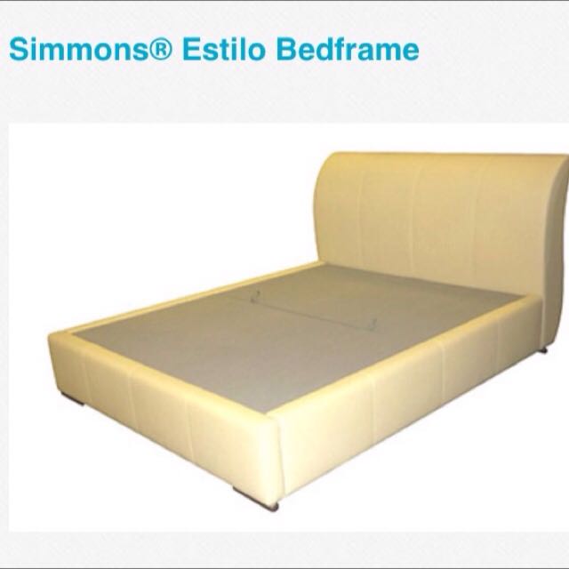 Reduced Brand New Simmons Estilo Bed Frame Queen Furniture On Carousell