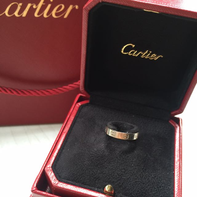 cartier ring mens white gold