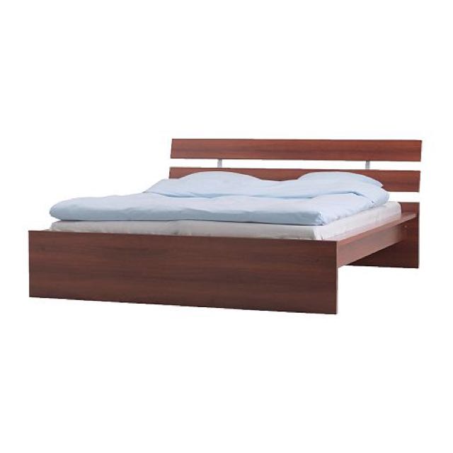 Ikea Hopen Queen Size Bed Frame + Mattress, Furniture & Home Living