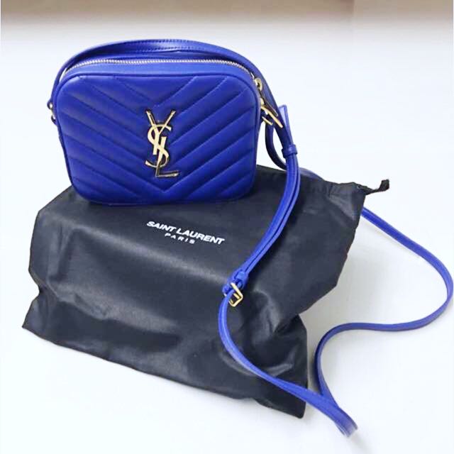 ysl camera bag blue