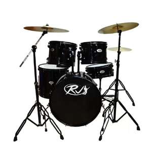 RJ Drum Set with Ride Cymbals (Black)