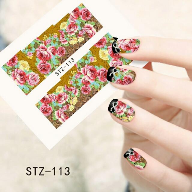 1sheets Fashion Beauty 3d Diy Designs Water Transfer Stickers Nail