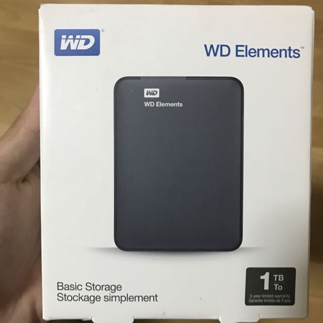 1TB External Hard drive WD Elements, Computers & Tech, Parts