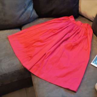 (NEW) Fuschia Midi Skirt