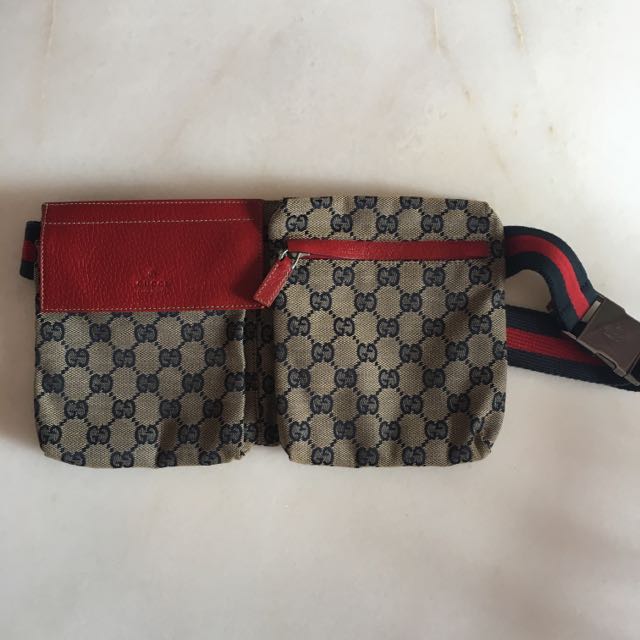 gucci canvas waist pouch