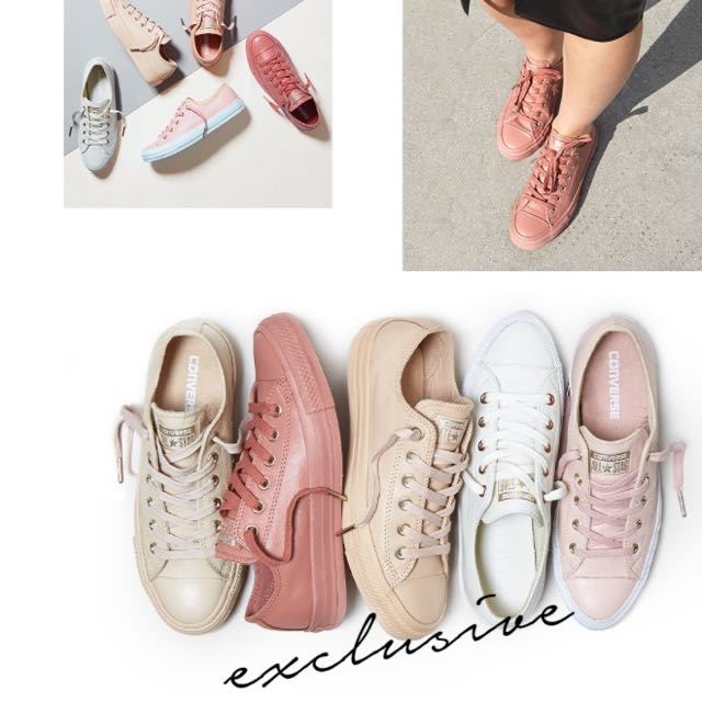 nude coloured converse