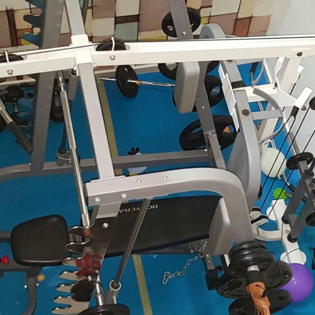 Gym Set Complete Gym Set Dumbells Bench Press Smith