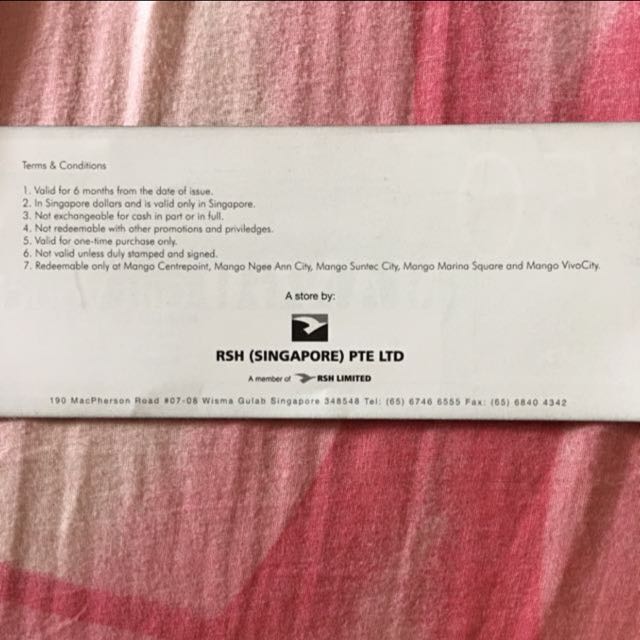 Mango Gift Voucher, Tickets & Vouchers, Vouchers on Carousell