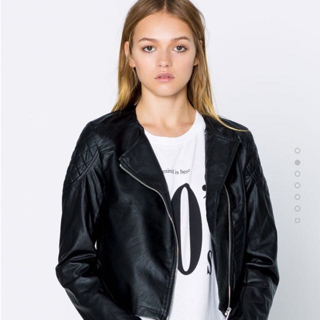 Pull and bear outlet leather jacket womens