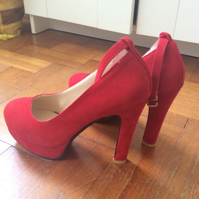 7cm high Heels Red Heels Cosplay Casual, Women's Fashion, Footwear ...