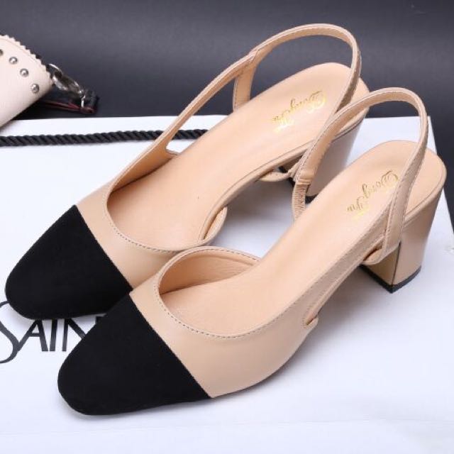 Chanel inspired colorblock Heels