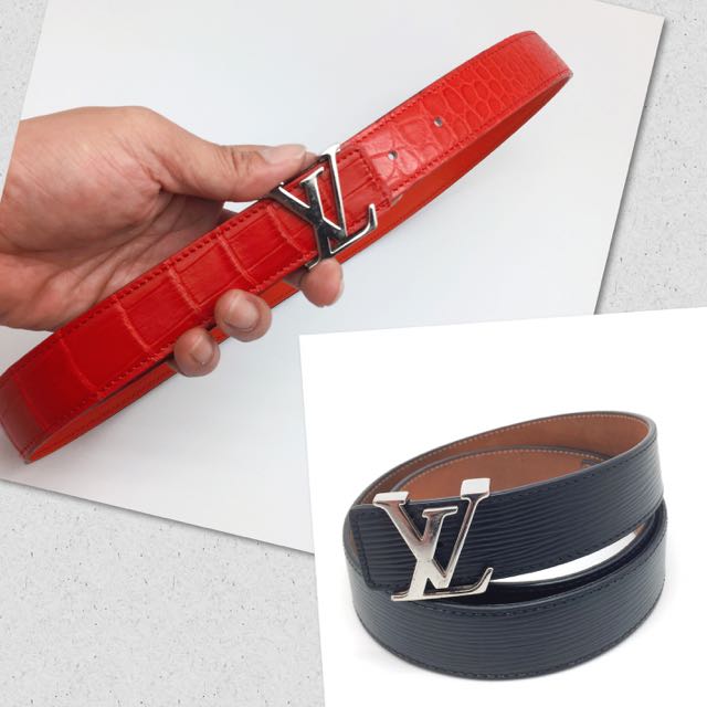 Authentic Louis Vuitton Red Crocodile Belt Limited Edition