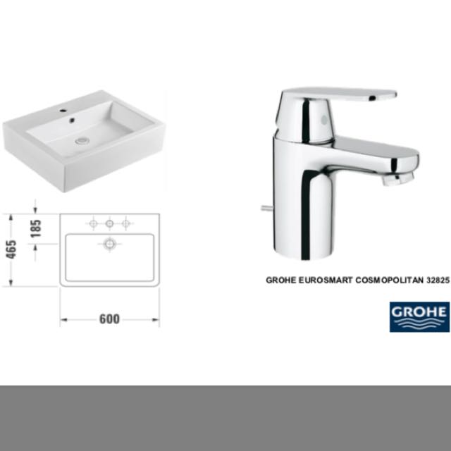 Grohe Eurosmart Basin Mixer Wall Hung Basin Home Appliances On