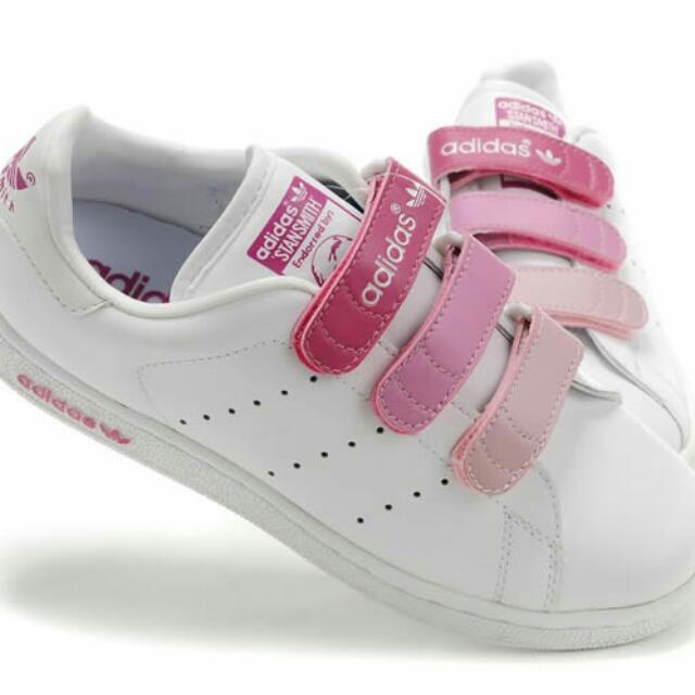 Instock Adidas Stan Smith Velcro Pink 