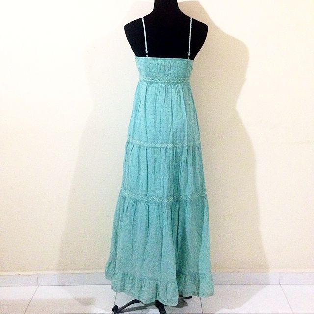 Sleeveless Pleated Dress Teal C202 main image 1