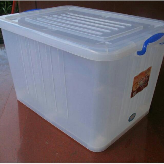 super big plastic container, Furniture & Home Living, Home Improvement &  Organisation, Storage Boxes & Baskets on Carousell