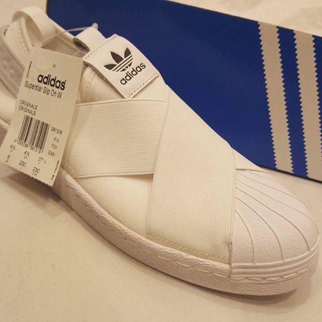Adidas superstar slip on w white puttees 81338 store