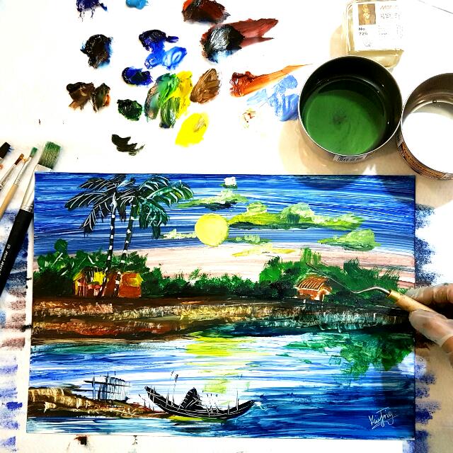 Oil Painting Scenery Design Craft Art Prints On Carousell