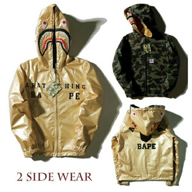 Gold bape jacket top