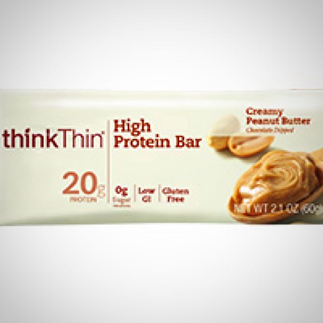 ThinkThin High Protein Bar (Creamy Peanut Butter), Food & Drinks ...