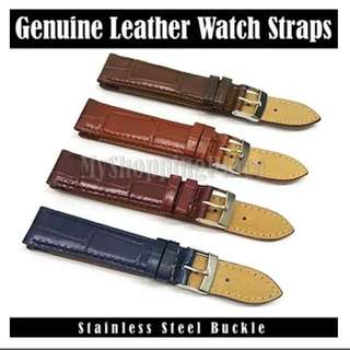 Genuine Watch Leather  Strap ( 18mm And 12mm)