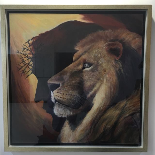 Acrylic Painting Jesus Lion Of Judah Design Craft On Carousell