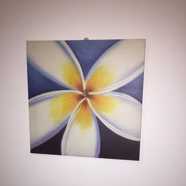 Frangipani Canvas Painting Home Furniture Home Decor On Carousell