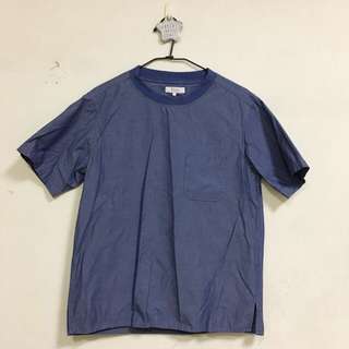 BEAMS 襯衫材質短袖Tshirt / 寬版 /