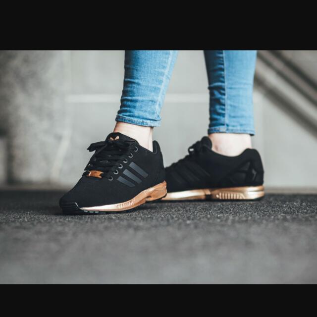 Estricto atleta encanto Adidas Zx Flux Black Gold/ Copper, Sports Equipment, Sports & Games, Water  Sports on Carousell