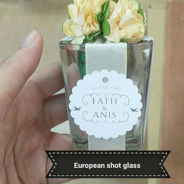 European Shot Glass Wedding Favor Design Craft Others On Carousell