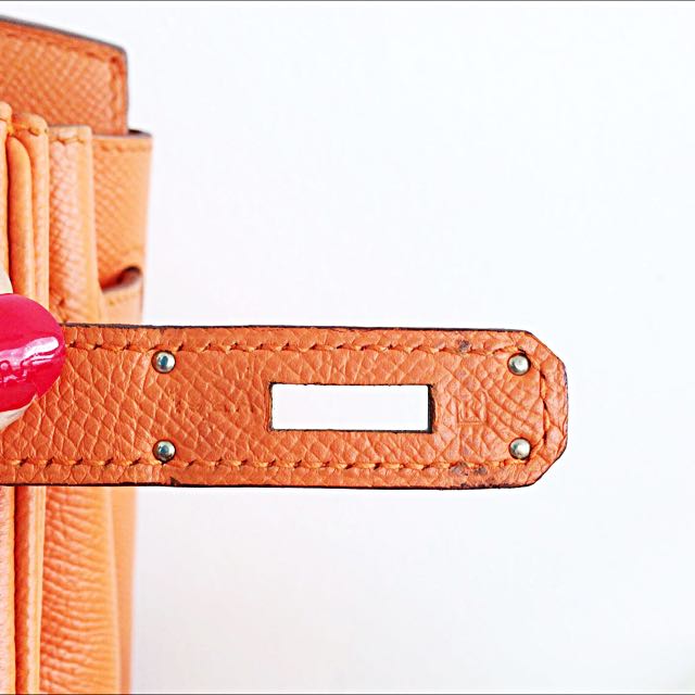 Hermès HERMES BIRKIN BAG 30 Orange Epsom Leather ref.935667 - Joli Closet