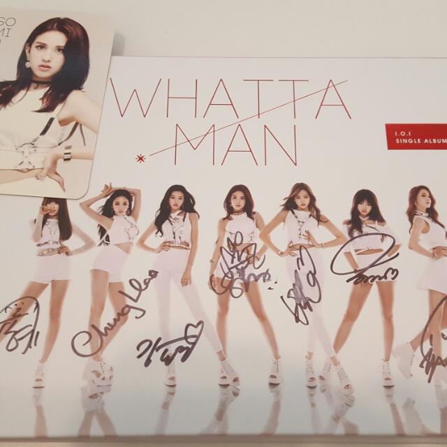 Limited I O I Whatta Man Autographed By All Members Ioi K Wave On Carousell