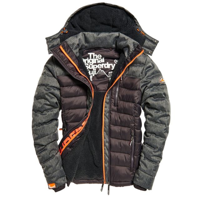 Fuji mix double zip hooded jacket cheap