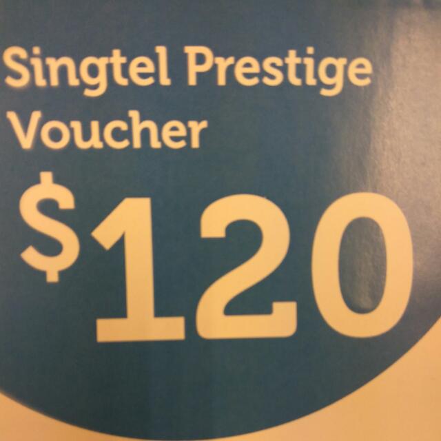 120 SINGTEL Prestige Voucher, Tickets & Vouchers, Vouchers on Carousell