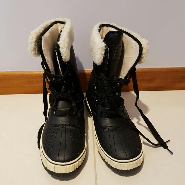 women's winter boots non slip soles