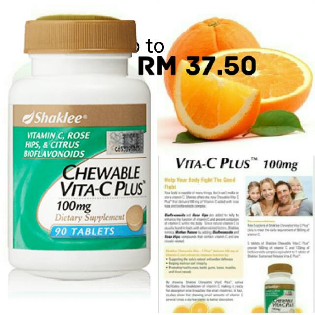 Chewable Vitamin C Plus Shaklee Health Beauty Skin Bath Body On Carousell